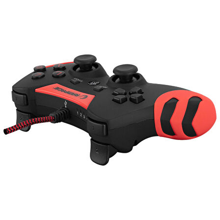 Rampage SG-R218 PS3/ PC X Input Kırmızı Renk Usb 1.8m Hasır Kablolu Oyun Kolu Joypad