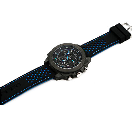 İsviçre Cortebert Carbon Kasa Erkek Kol Saati Mavi