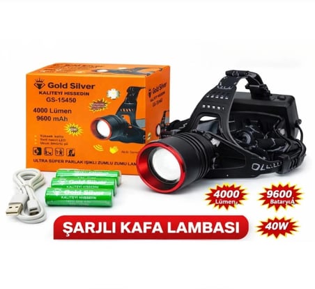 Güç: 80W LEDParlaklık: 5000 LümenBatarya Kapasitesi: 8000 mAh (4.2V Li-ion)Kasa Malzemesi: Darbelere ve ısıya dayanıklı alüminyumÇalışma Süresi: Yüksek modda 3-4 saat, orta modda 5-6 saat, düşük modda 6-8 saatIşık Modları: Yüksek, Orta, Düşük ve Flaş