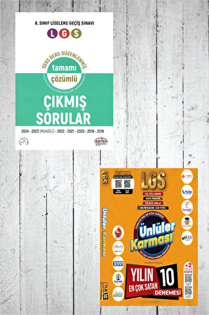 Ders Ders Düzenlenmiş Tamamı Çözümlü Çıkmış Sorular - 2025 LGS Genel Deneme 10 Yayın 10 Deneme