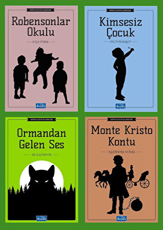 Ortaokul 5.ve 6.Sınıflar İçin Dünya Çocuk Klasikleri Seti 8 (4 Kitap)