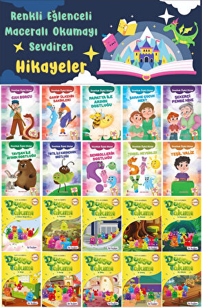 2.Sınıf Renkli Eğlenceli Maceralı Okumayı Sevdiren Hikayeler 2 (20 Kitap)