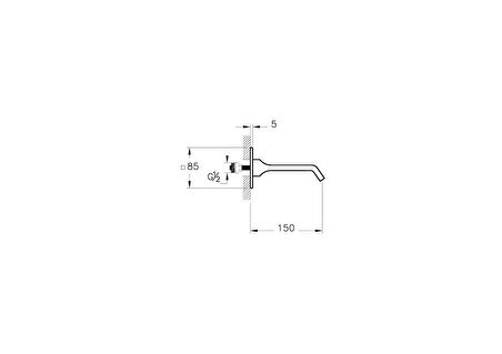 VitrA Suit A4283139 Çıkış Ucu, Parlak Siyah