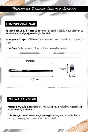 Düz Kapatıcı Fırçası Cre'Ars Detailed Concealer Brush #115