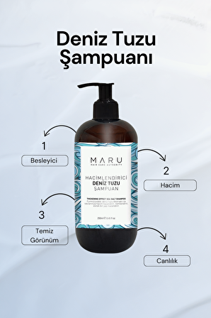 Maru Hacim Ve Dolgunluk Veren Deniz Tuzu Şampuanı 250 ml 8684091008118
