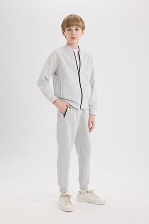 DeFacto Erkek Çocuk Beli Paçası Lastikli Pike Basic Düz Eşofman Altı B5755A825SPGR400