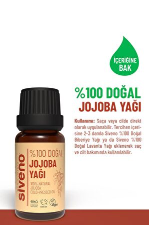 Siveno %100 Doğal Jojoba Yağı Soğuk Sıkım 10 ml