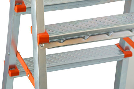 6+6 Basamaklı Çift Çıkışlı Galvanizli Profil Merdiven