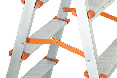 6+6 Basamaklı Çift Çıkışlı Galvanizli Profil Merdiven