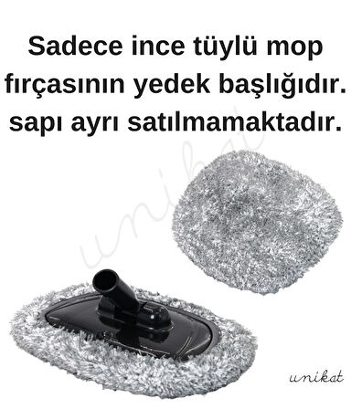 YEDEK BAŞLIK 1 Adet - Unikat Özel Teleskopik Saplı İnce Tüylü Araç Temizlik Mop
