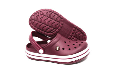 Akınal Bella 195 Bordo-Beyaz-Bordo Unisex Sabo Terlik