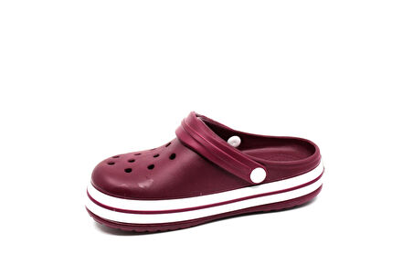 Akınal Bella 195 Bordo-Beyaz-Bordo Unisex Sabo Terlik