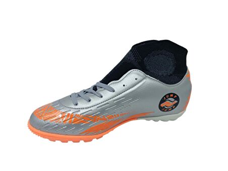 Jump 28365 Erkek Gümüş Bağcıklı Çoraplı Krampon Ayakkabı