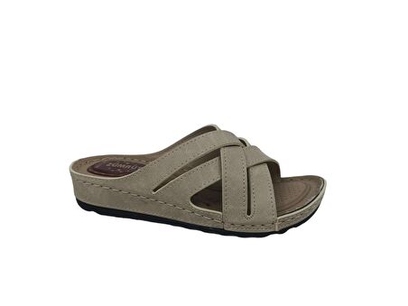 Zerhan Avox Kadın Krem Günlük Kullanım Terlik