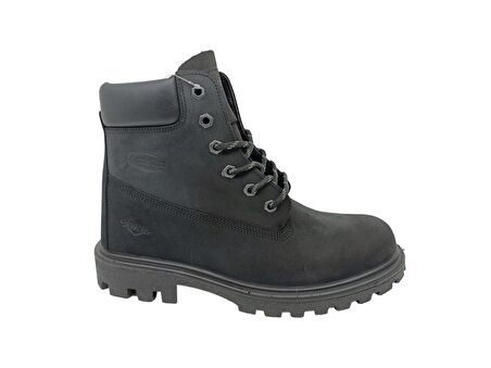 Scooter Unisex Siyah Nubuk Deri Su Geçirmez Bot M7108NKU