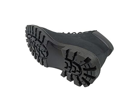 Scooter Unisex Siyah Nubuk Deri Su Geçirmez Bot M7108NKU