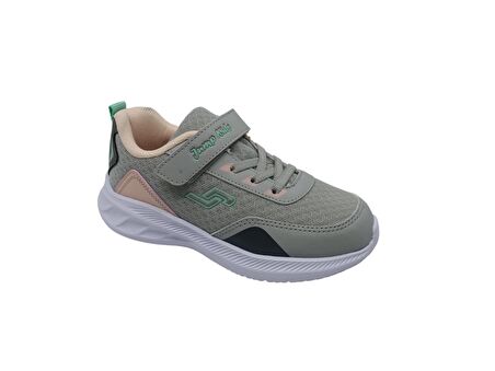 Jump 28110 Gri - Somon Pembe Kız Çocuk Sneaker Spor Ayakkabı