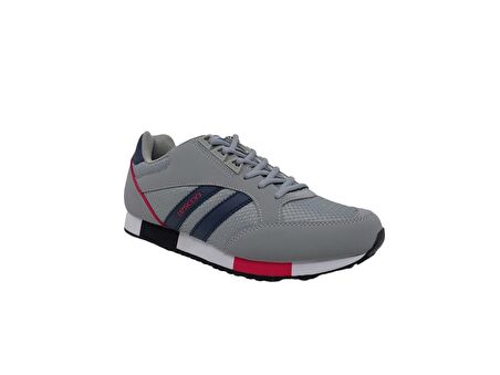 Lescon Boston 5 Erkek Gri Bağcıklı Sneakers Spor Ayakkabı