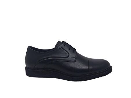 Zerhan 364 Erkek Siyah Bağcıklı Hakiki Deri Casual Ayakkabı