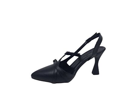 Zerhan 106 Kadın Siyah Topuklu Ayakkabı