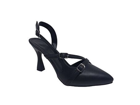 Zerhan 106 Kadın Siyah Topuklu Ayakkabı