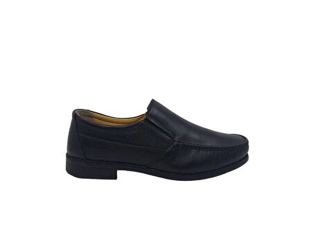 Serra 571 Erkek Siyah Hakiki Deri Loafer Ayakkabı