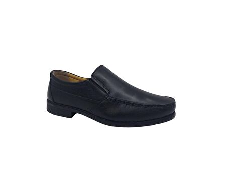 Serra 571 Erkek Siyah Hakiki Deri Loafer Ayakkabı