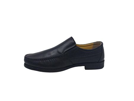Serra 571 Erkek Siyah Hakiki Deri Loafer Ayakkabı