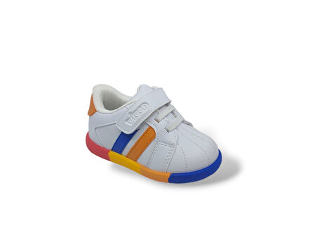 Vicco Heika Unisex İlk Adım Bebek Beyaz Sneaker Ayakkabı