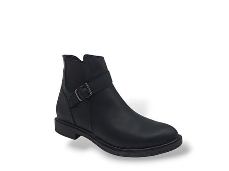 Zerhan 702 Kadın Siyah Fermuarlı Büyük Numara Bot 41 42