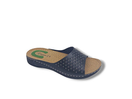 Zerhan 126 Kadın Siyah Taşlı Günlük Kullanım Terlik