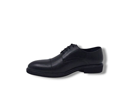 Zerhan 247-401 Erkek Siyah Bağcıklı Hakiki Deri Klasik Ayakkabı