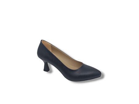 Zerhan 239 Kadın Siyah Alçak İnce Topuklu Ayakkabı