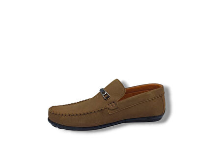Modesa 272 Erkek Kum Tokalı Nubuk Deri Loafer Ayakkabı