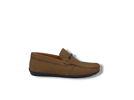 Modesa 272 Erkek Kum Tokalı Nubuk Deri Loafer Ayakkabı