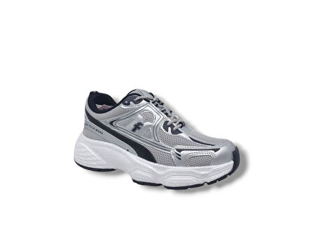 Flet 329 Gri File Yürüyüş Koşu Kalın Taban Spor Ayakkabı