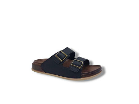 Witta 55201 Unisex Siyah Tokalı Günlük Kullanım Terlik
