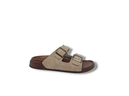 Witta 54201 Erkek Bej Tokalı Günlük Kullanım Terlik