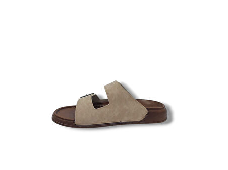 Witta 54201 Erkek Bej Tokalı Günlük Kullanım Terlik