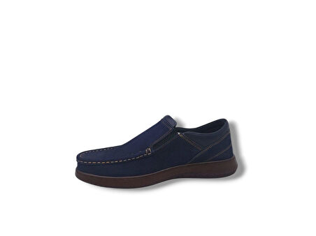 Banner 241 Erkek Lacivert Nubuk Hakiki Deri Loafer Ayakkabı