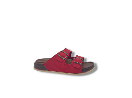 Witta 55201 Unisex Kırmızı Tokalı Günlük Kullanım Terlik