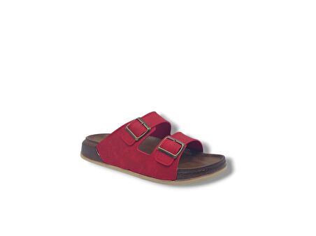 Witta 55201 Unisex Kırmızı Tokalı Günlük Kullanım Terlik