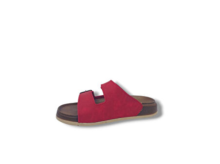 Witta 55201 Unisex Kırmızı Tokalı Günlük Kullanım Terlik