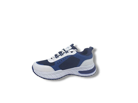 Zerhan 7620 Unisex Lacivert Bağcıklı File Spor Ayakkabı