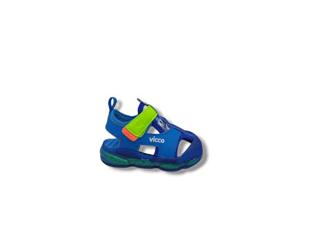 Vicco Live İlk Adım Bebek Saks Mavi Işıklı Sandalet Ayakkabı