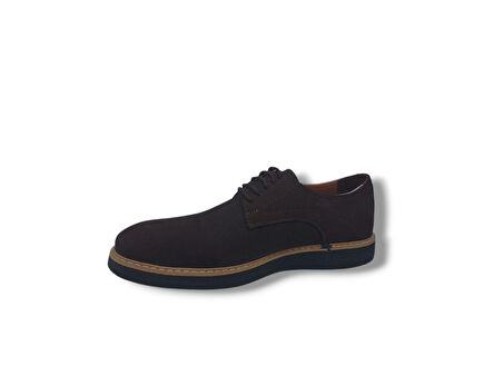 Zerhan 250 Erkek Koyu Kahve Nubuk Deri Ayakkabı