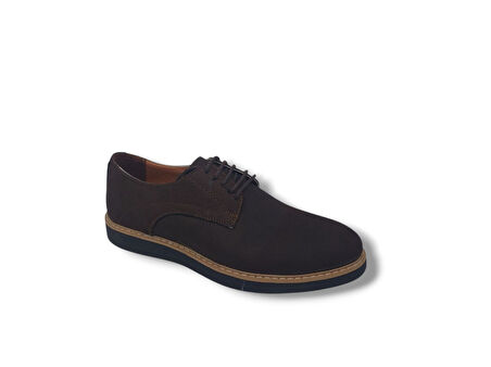 Zerhan 250 Erkek Koyu Kahve Nubuk Deri Ayakkabı