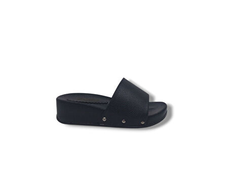 Zerhan 255 Kadın Siyah Günlük Kullanım Hafif Dolgu TabanTerlik