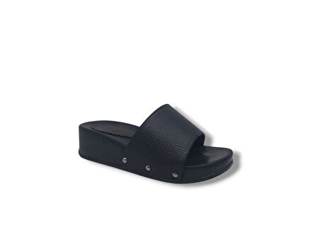 Zerhan 255 Kadın Siyah Günlük Kullanım Hafif Dolgu TabanTerlik