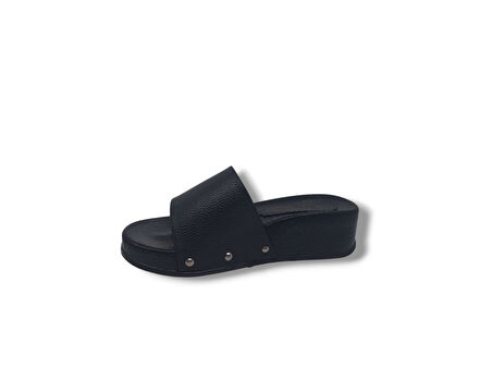 Zerhan 255 Kadın Siyah Günlük Kullanım Hafif Dolgu TabanTerlik